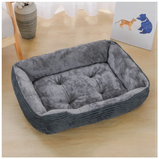Eckiges Plüsch-Hundebett und Katzenbett
