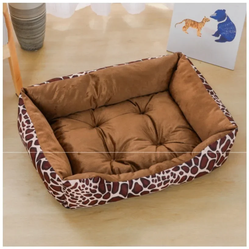 Eckiges Plüsch-Hundebett und Katzenbett