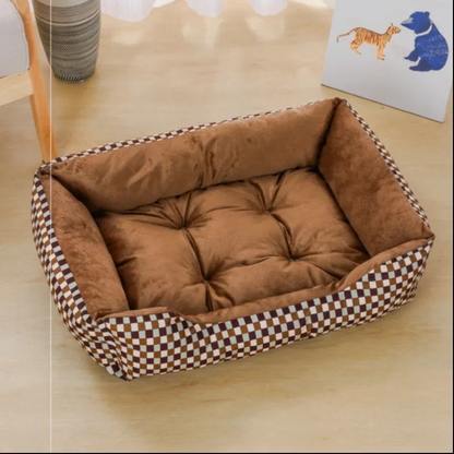 Eckiges Plüsch-Hundebett und Katzenbett