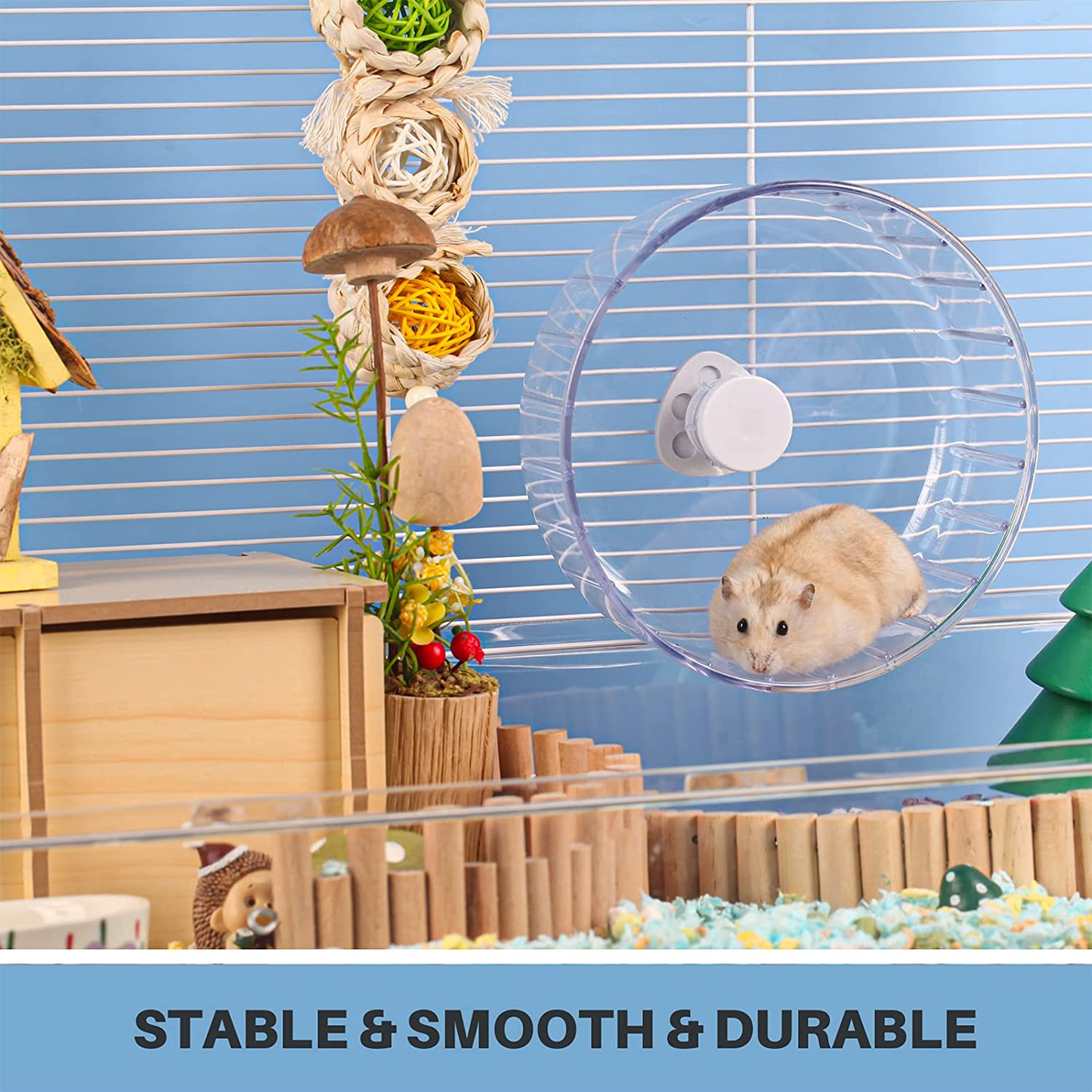 Transparentes leises Hamsterrad 18 cm