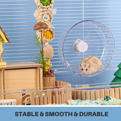 Transparentes leises Hamsterrad 18 cm