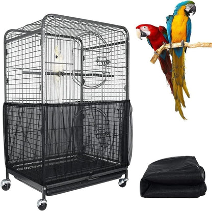 Adjustable Bird Cage Seed Guard Cover