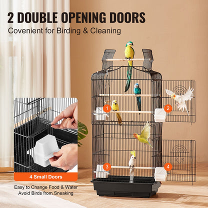 Black Bird Cage for Budgies
