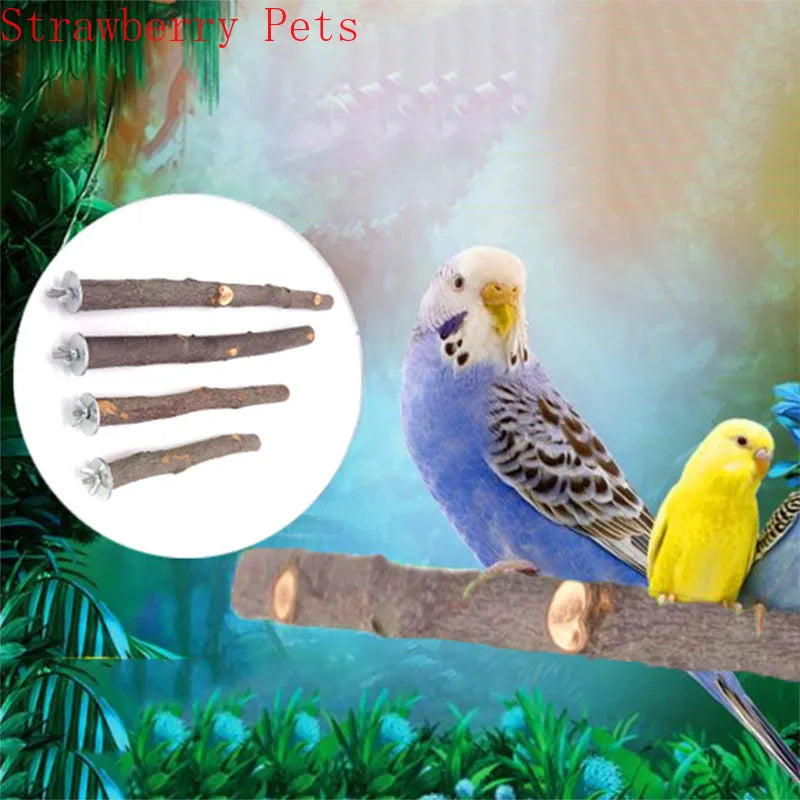 Natural Wooden Bird Perch and Chew Stick