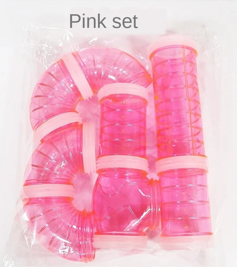 Transparent Hamster Tunnel Set