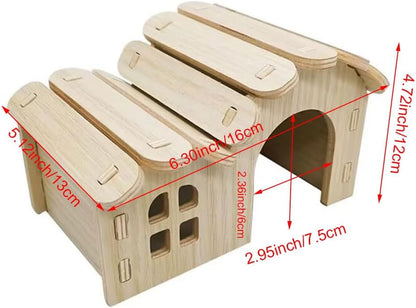 Natural Wooden Small Animal Hideout