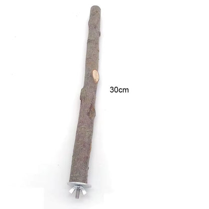 Natural Wooden Bird Perch and Chew Stick