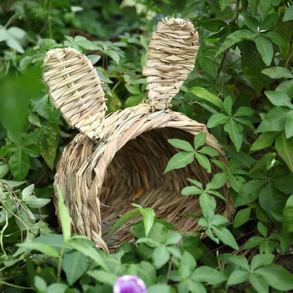 Handwoven Rabbit Grass Tunnel Nest
