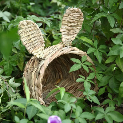 Handwoven Rabbit Grass Tunnel Nest