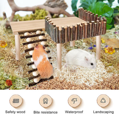 Wooden Hamster Climbing Platform