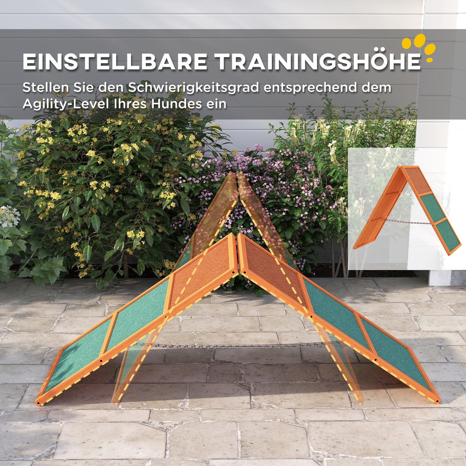 Adjustable Dog Agility A-Frame Ramp