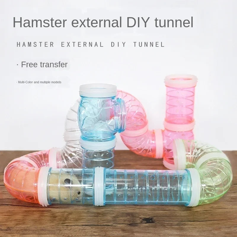 Transparent Hamster Tunnel Set