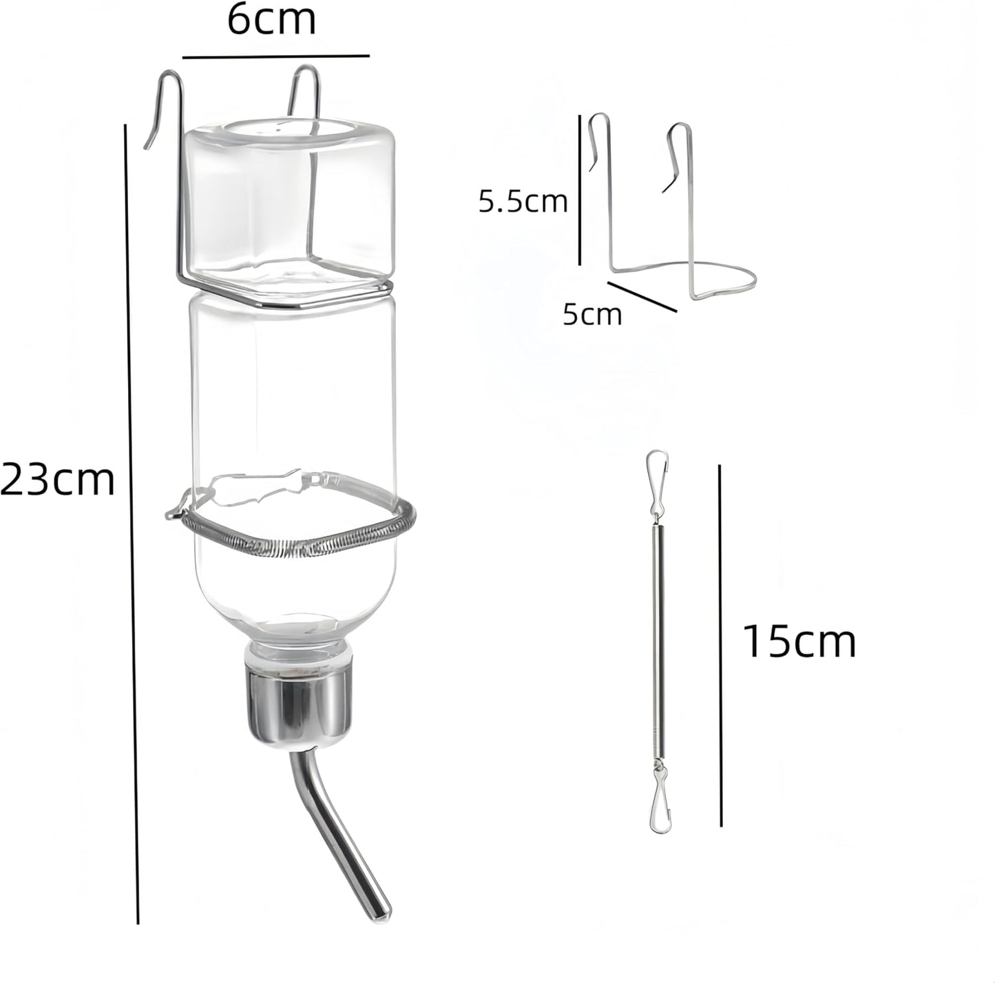 350 ml Water Bottle Set for Small Animals
