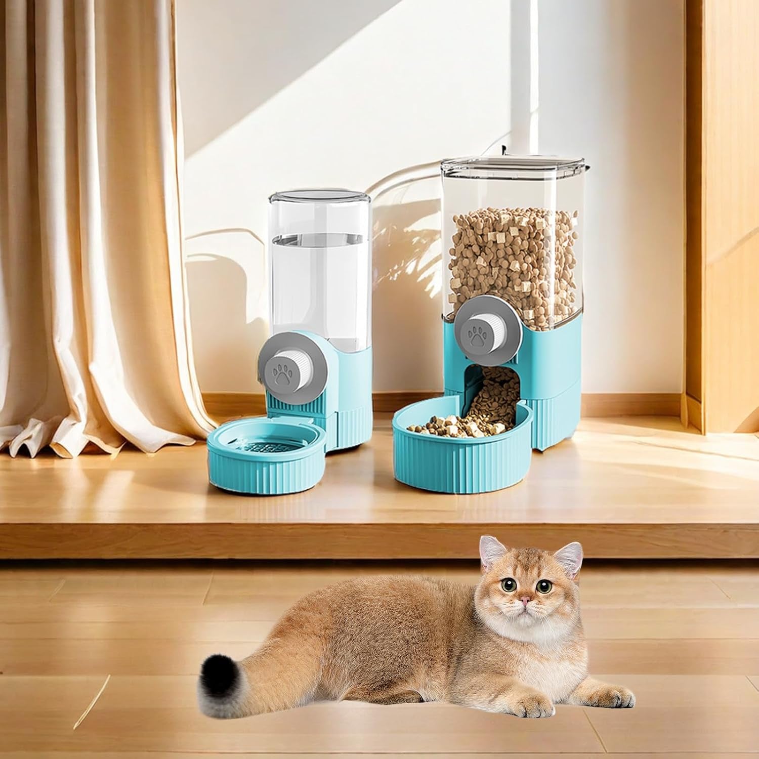 Hanging 2-in-1 Feeder and Water Dispenser
