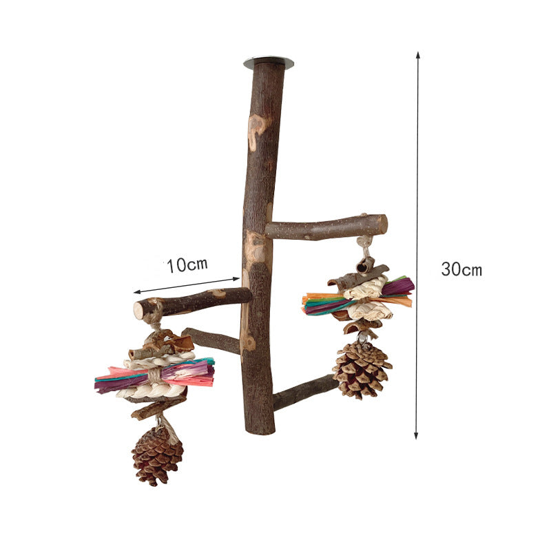 Wooden Parrot Stand Toy