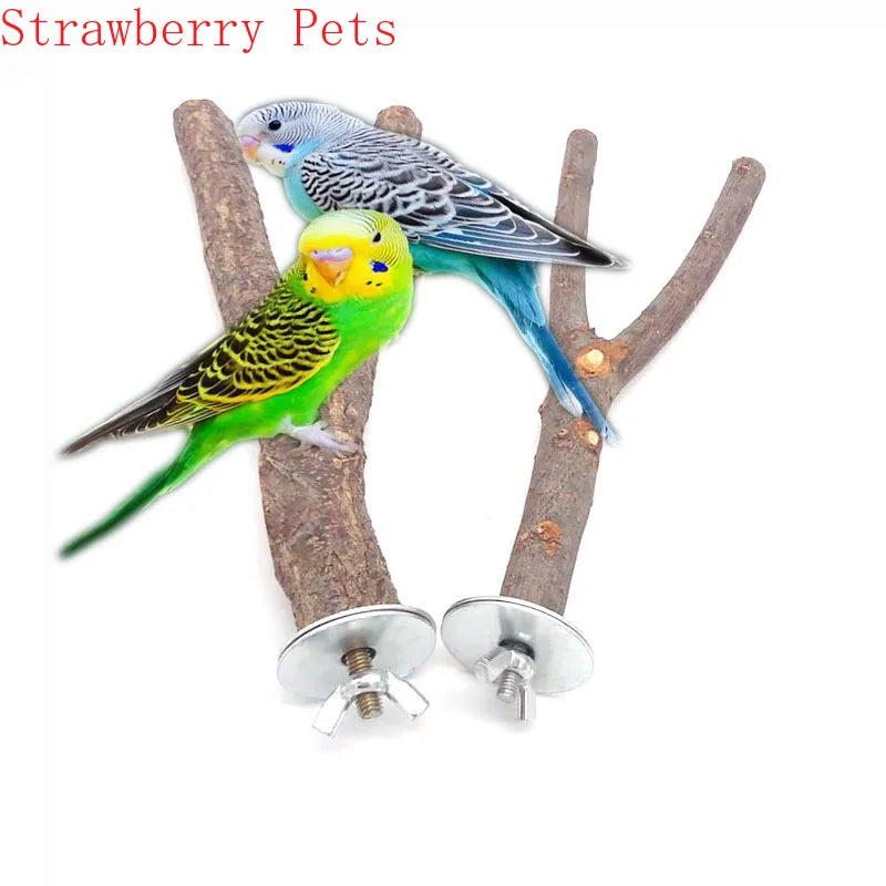 Natural Wooden Bird Perch and Chew Stick