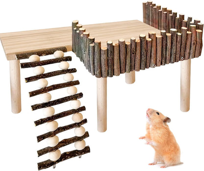 Wooden Hamster Climbing Platform