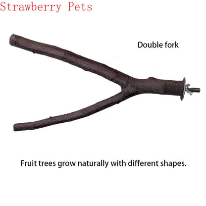 Natural Wooden Bird Perch and Chew Stick