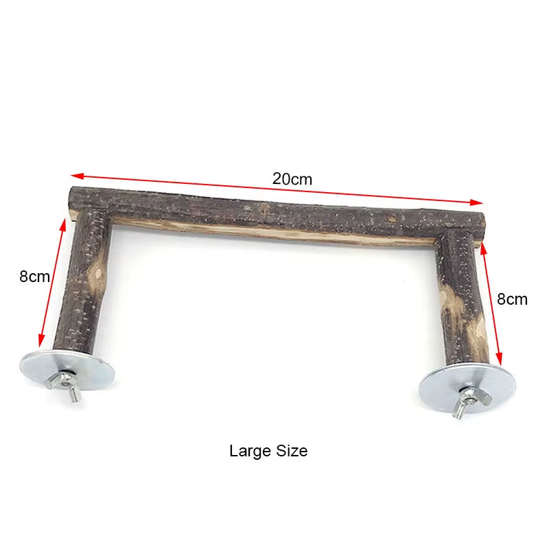 Natural Wooden Bird Perch and Chew Stick