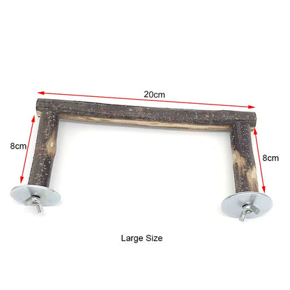 Natural Wooden Bird Perch and Chew Stick
