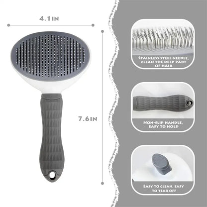 Self-Cleaning Slicker Brush for Cats and Dogs