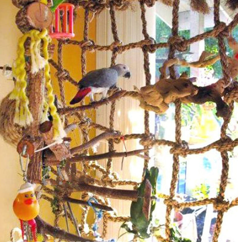 Hemp Rope Climbing Net for Birds