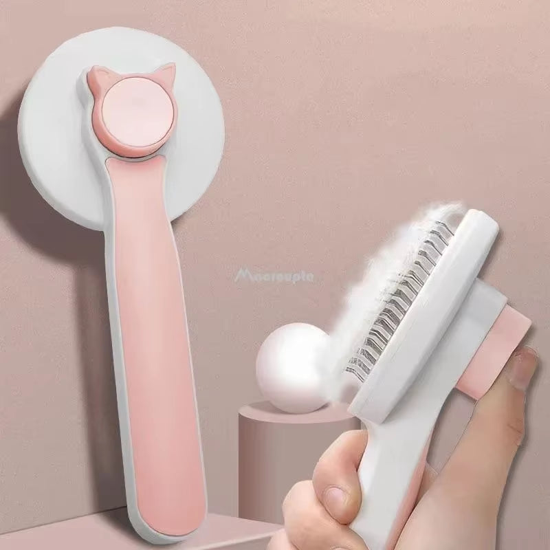 Self-Cleaning Undercoat Brush for Dogs and Cats