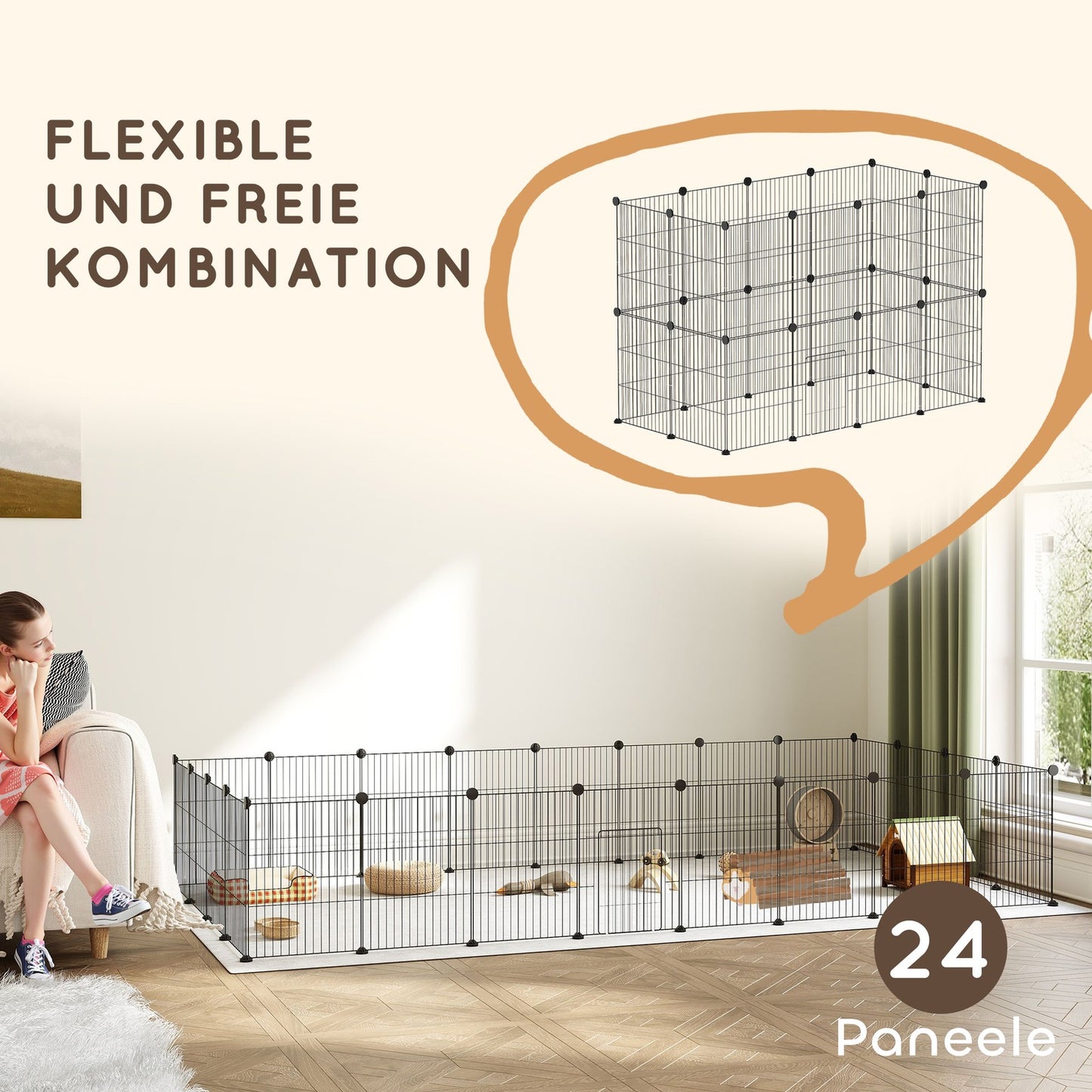 Modular Small Animal Playpen